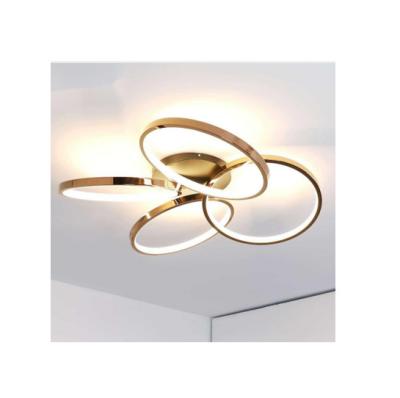 China Modern Modern Silicone Aluminum Gold Led Ceiling Lights For Living Room Bedroom Ceiling Lamp for sale