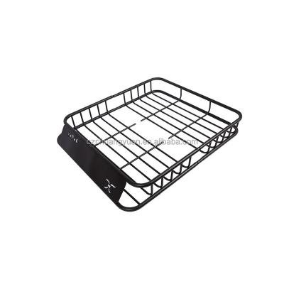 China Changeable Factory Directly China Cheap Universal Luggage Basket Black Steel Square Adjustable Roof Rack Basket for sale