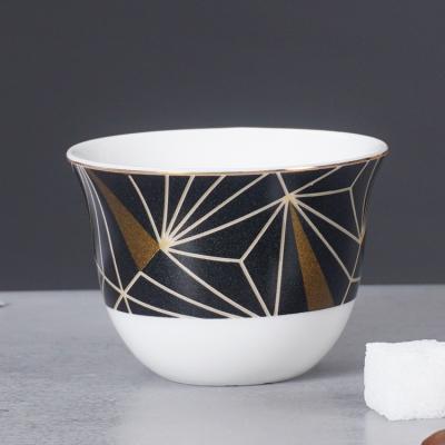 China New Viable modern geometric cheap price packaging bone china 12pcs cawa cups set of gift box design for sale