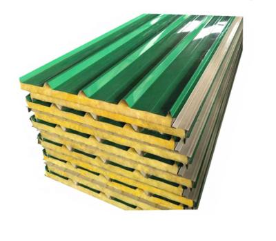 China Proud and Waterproof Easy to Install Thermal Insulated Non-Combustible Rock Wool Sandwich Panel Roof for sale