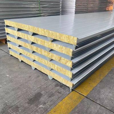 China Proud and waterproof easy to install cheap factory price rock wool sandwich panel for wholesales for sale