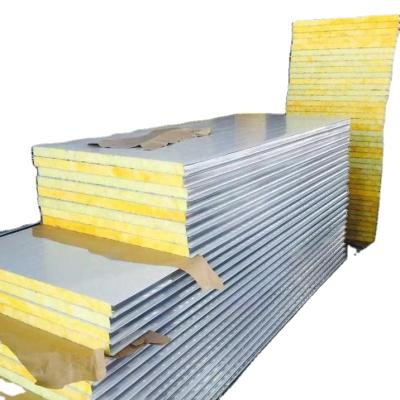 China Proud and Waterproof Easy to Install Perfect Fireproof Glass Wool Insulated Sandwich Panel Wall Panel for sale