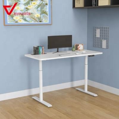 China Electric (Height) Adjustable V-mount Desk Height Adjustable Sit To Stand Desk Frame Computer Table Monitor Riser for sale