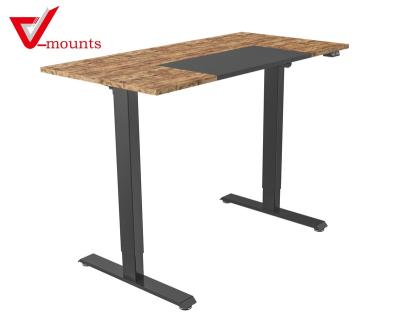 China Morden V-mount Different Color Quilting Desk Height Adjust Computer Desk With Retractable Table Frame for sale