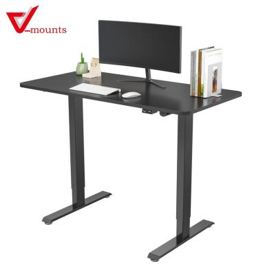 China Ergonomic V-mount Desk Computer Table Workstation Adjustable Position Sitting Desk With Mechanical Brake Structure for sale