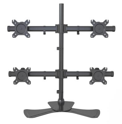 China Max VESA 100*100mm Adjustable Laptop V-Mount Desktop Mount with Four Arm Bracket Monitor Mount for sale