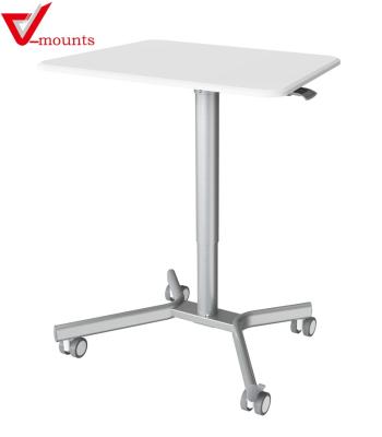 China MDF (Height) Adjustable V-mount Easy Set Mobile Laptop Desks With Premium Lockable Casters VM-FDS107A for sale