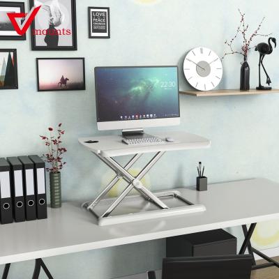 China Ergonomic Height Adjustable (Height) Adjustable V-Mounts Sit To Stand Desks Workstation With VM-LD15 Gas Spring for sale