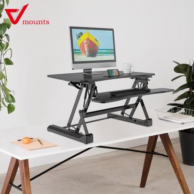 China V-Mount Height Adjustable (Height) Adjustable Computer Stand And Sit Office Desk With Gas Spring VM-GLD07 for sale