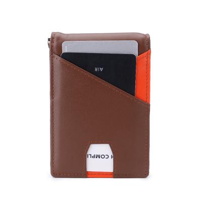 China RFID Blocking Protects 2022 New Mix Color Front Pocket Leather Money Clip Wallet RFID Blocking Leather Wallet Bifold Wallet For Men for sale