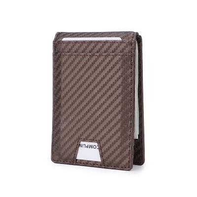 China RFID Carbon Fiber Wallets Slim RFID Blocking Wallet For Men for sale