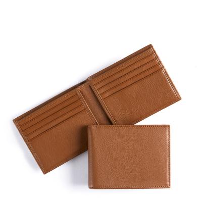 China Wholesale Best Selling RFID Brown Color High Quality Soft Genuine Leather Credit Card Men Wallet for sale