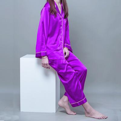 China Thermal Southsilkroad 19MM couples milk silk pajamas sets women cute sleepwear 2 piece oekotex for sale