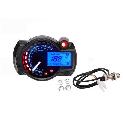 China ABS+Metal Motorcycle Tachometer LED Light Odometer Speedometer Miles For Motorcycle Gauge for sale