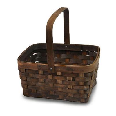 China Viable empty wooden basket and waste wood fruit basket for sale