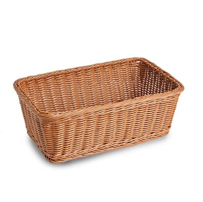 China Durable Cheap Plastic Handwoven Wicker Fruit Packing Wicker Basket for sale