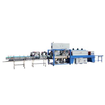 China Food Automatic Bottle Water Packing Machine Shrink Wrapping Machine PE Film Transparent Film Shrink Wrapping Packing Machine for sale