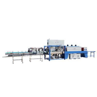 China Food PE Film Transparent Film Shrink Wrapping Packing Machine For Bottle Pe Film Packing Machine for sale