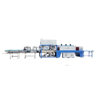 China Food Automatic PE Film Shrink Packing Machine Automatic Linear Type Shrink Wrapping Packing Machine for sale