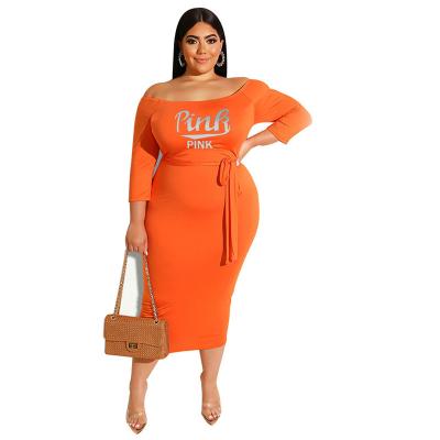 China Women Breathable Clothing Dropshipping Solid Color Plus Size Dress For Woman for sale