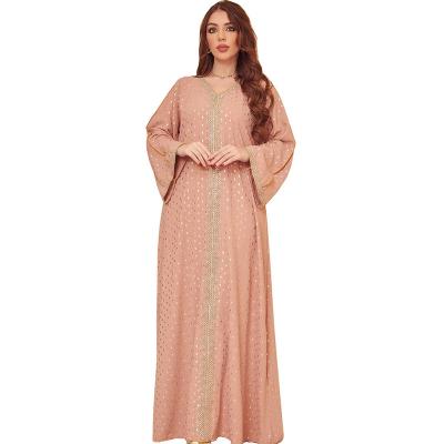 China New Dubai Muslim Gold Anti-Static Plus Size Pour Femme Dresses For Fall 2021 for sale