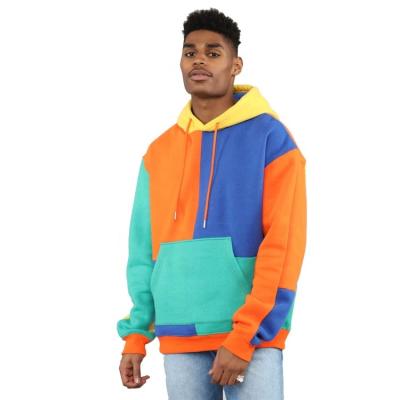 China 2021 Spring Autumn Korean Version Stitching Color Breathable Warm Hoodies For Men for sale