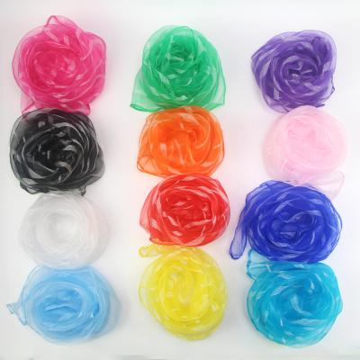 China Square Wholesale Chiffon Balance Training Belly Dance Magic Sensory Juggling Scarf for sale