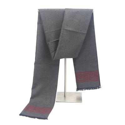 China European and American fashion cashmere plaid business gift long scarves embroidered men's scarf for sale