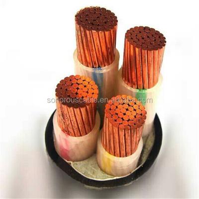 China Construction 600/1000V Cu/XLPE/PVC 4 Core 120mm 150mm 185mm Power Cable for sale