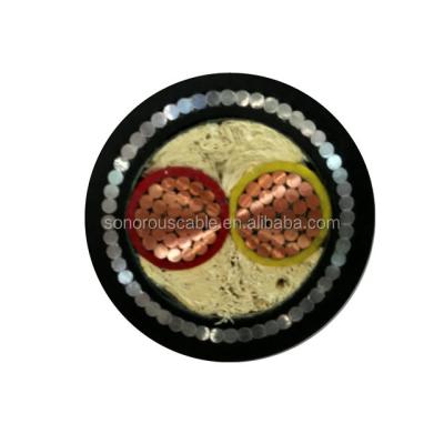 China Construction Low Voltage Two Cores Copper 70 mm2 XLPE Insulated Power Cable for sale