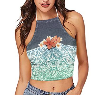 China 2021 Fashion Sexy Women Summer Camis Crop Sleeveless QUICK DRY Tops Invest Halter Tank Tops Blouse T-shirt Backless Clothing Women for sale