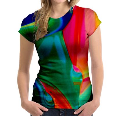 China Anti-wrinkle summer women's tops women's custom t-shirt tisort de mujer remeras t-shirt woman ledis loose tie dye tee wholesale casual t-shirts for female for sale