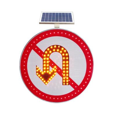 China Reflecting Aluminum film+3M Waterproof Solar Panel Powered Road Traffic Warning Led Flashing Warning Signs for sale