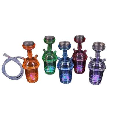 China ALEX Best Selling Durable Hookah Kit with LED Light 11 INCH Shatterproof Cheap Acrylic Shisha Hookah for sale