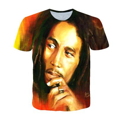 China Anti-Wrinkle Hip Hop Shirt For Bob Marley 3d Printed T-shirts Men Women Jump Music Rock Funny Bob Marley Plussize Shirt For Men for sale