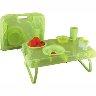 China 27 Piece Multifunctional Viable Reusable Plastic Tableware and Picnic Set for sale