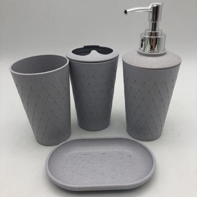 China SUSTAINABLE BATH ACCESSORY BRUSHED ROCKER BRUSHED TOOTHBRUSH HOLDER BRUSHED BRUSHED SOAP DISPENSER SOAP DISH for sale