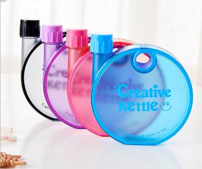 China Viable Creative Kettle Around 350ml Soccer Notebook Plastic Water Bottle for sale