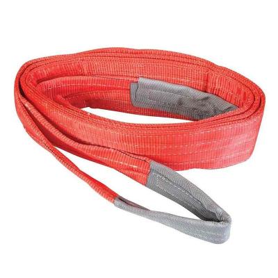 China Red Customizable Electricity 1T 3M Lifting Sling White Color Webbing Sling With Polyester for sale