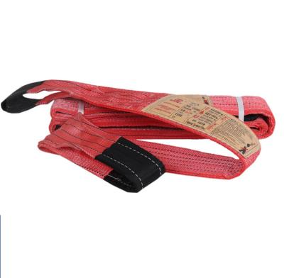 China Load lifting yellow wire rope lifting slings for heavy goods lifting soft webbing slings by polyester belts for sale