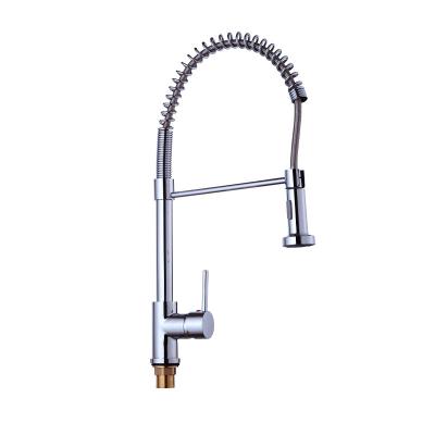 China Sense Faucets Faucet Kitchen Faucets Pull Down Taps Pull Out Sprayer Kitchen Mixer Single Hole Spring Handle Brass Deck Mounted for sale