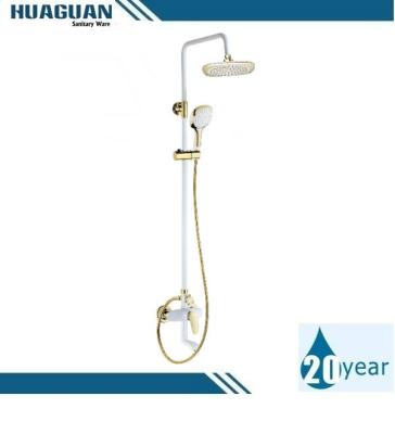 China Thermostatic Brass Muslim Bath Thermostatic Shower Set of Faucets, Bathtub Faucet Gold Telephone Hand Bathroom Shower Set for sale