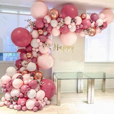 China Arch Party Decoration Garland Kit Rose Gold and Pink Balloon Arch Garland Kit Birthday Wedding Party Decoration Kit for sale