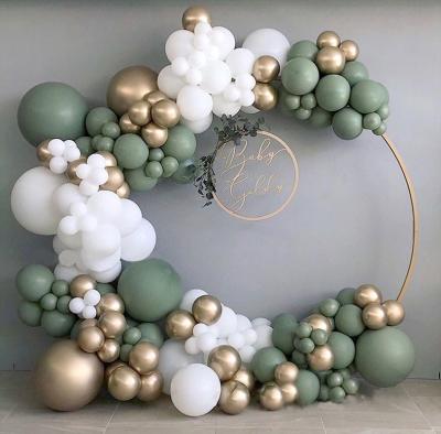 China Balloon Garland Arch Kit Party Decor Latex Balloon Garland Set Party Decoration Green Metal Balloon Arch for sale