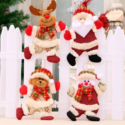 China New Christmas Ghost Festival Christmas Doll Hanging Decorations Dancing Tree Props Cloth Art Hanging Puppet Small Pendant Gift for sale