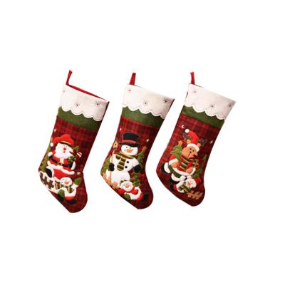 China Santa Funny Pet Christmas Stocking Decoration Slipper Plastic Bag Purple for sale