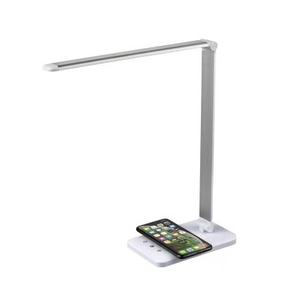 China Modern Wireless Timer LED Desk Lamp 30/60Mins With Smart Phone Wireless Charger 2.0 Dimmable Touch Control Brightness for sale