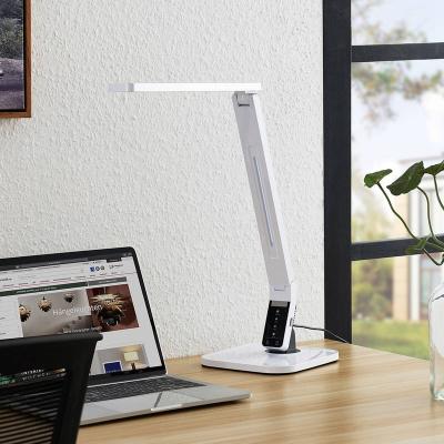 China Modern 5 Level Brightness LED Desk Lamp with Left 5V 2A USB Dimmable Table Fill Touch Control Lamps for Office for sale