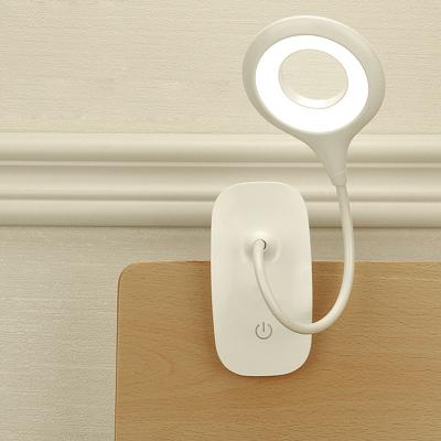 China Modern USB Rechargeable Led Table Lamp Clip Magnifier Desk Lamp Gooseneck Touch Study Lamps 3 Tiers Brightness Dimmable for sale