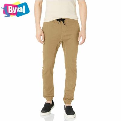 China Anti-wrinkle Byval fashion wholesale men's cotton jogger casual joggers pajama pants men's stretch twill jogger pants for sale